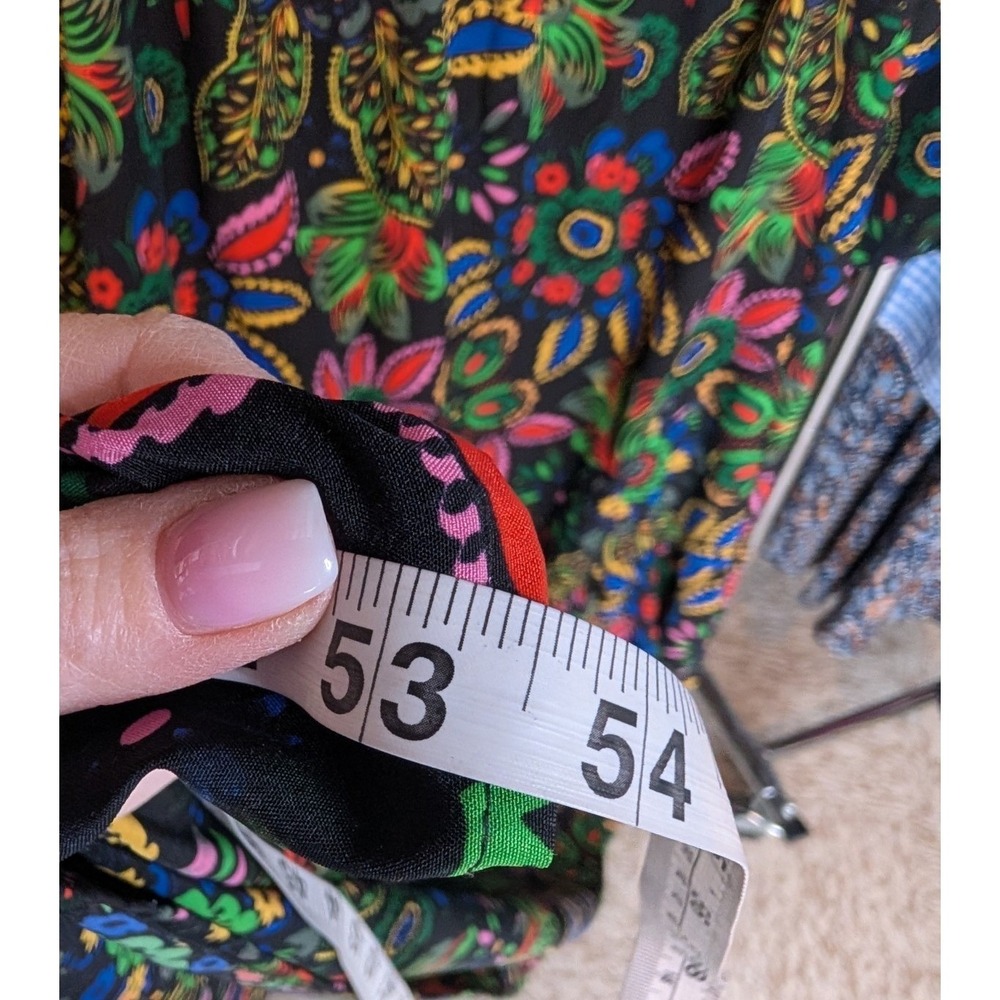 RusttyDustty Black Floral Tiered Ruffle Maxi Dress SML Rio Boho Cottage Prairie - Picture 15 of 16